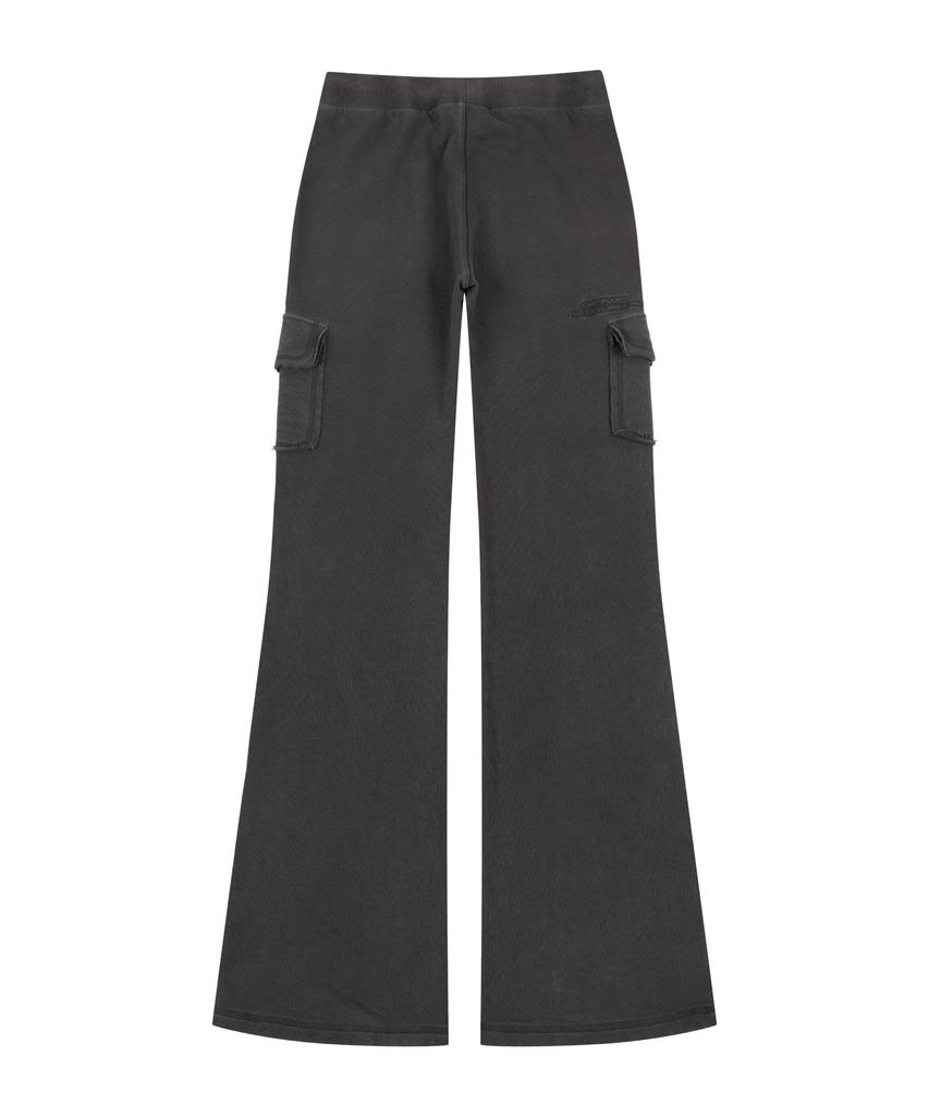Обычные праздничные брюки Bootcut из пигментированного джерси [Угольный]