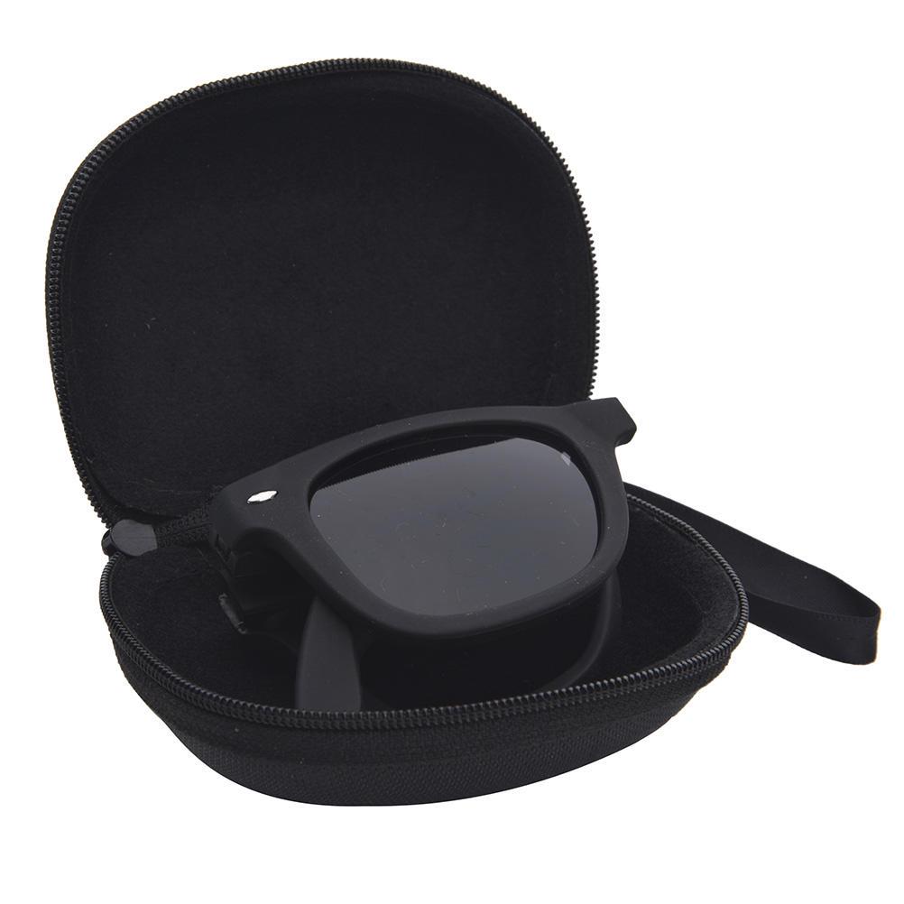 For Men Women Retro Protection Square Sport Sunglass Portable Gift Folding Shading