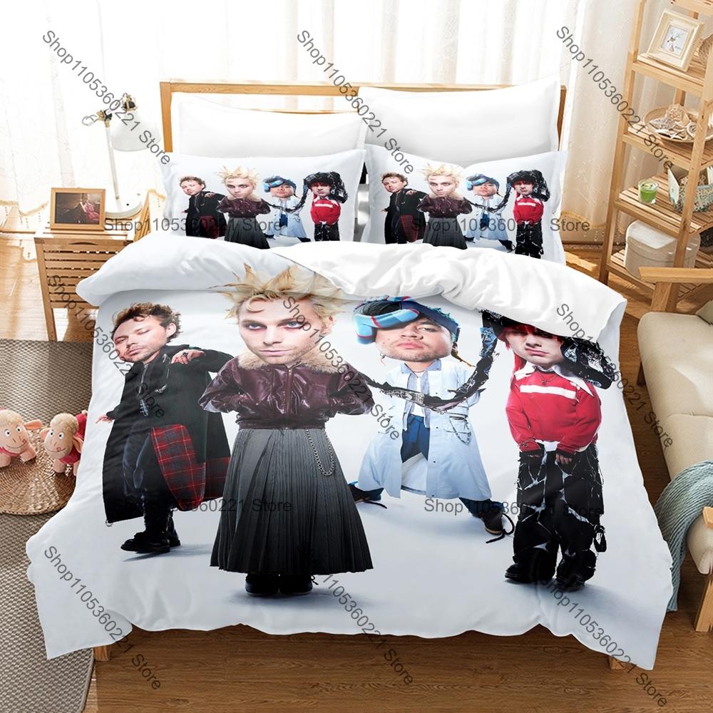 5 Seconds of Summer Мировой Тур Комплект Постельного Белья 3 Предмета Музыкальная Группа Пододеяльник Наволочка 5SOS Everyone's A Star Комплект Одеяла