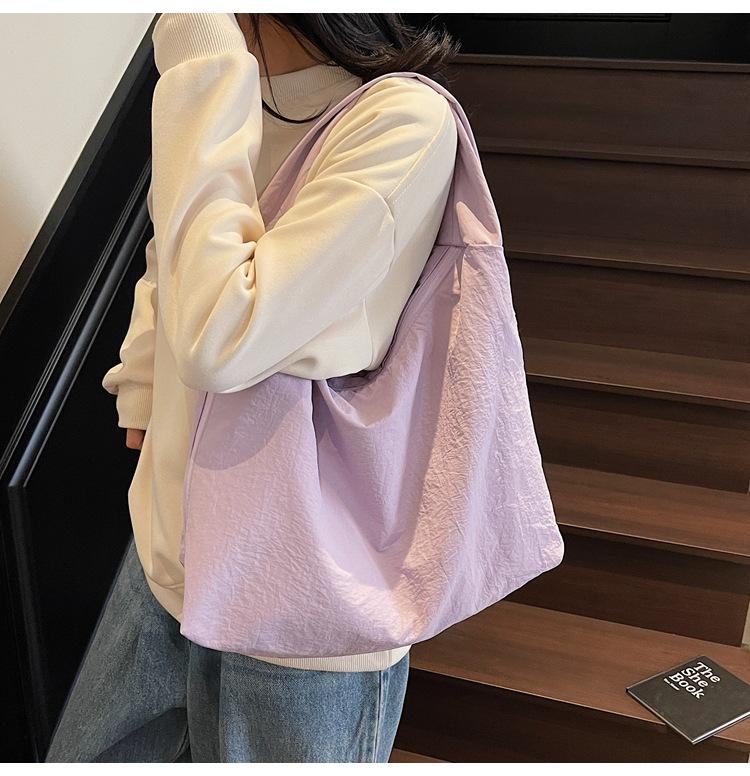 2025 Wasteland Style Lazy Style Campus One-shoulder Armpit Bag Versatile Commuting Fashion Simple Large-capacity Cloth Bag Women's Bag