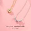 New Double-Wear Heart-Shaped Four-Leaf Clover Necklace - Women's Fashionable, Openable, Heart-to-Heart Creative Design.