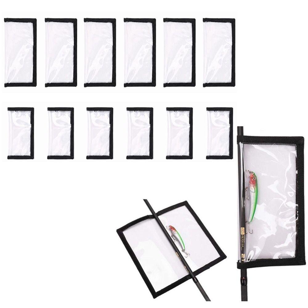 12PCS Water-Resistance Bait Storage Protector Clear Fishing Bait Wraps Saltwater Fishing