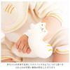 Y-1290 pompkins BABY 100% Organic Cotton [Kitty Series] Cat Wrist Rattle, Made in Japan (Brown)