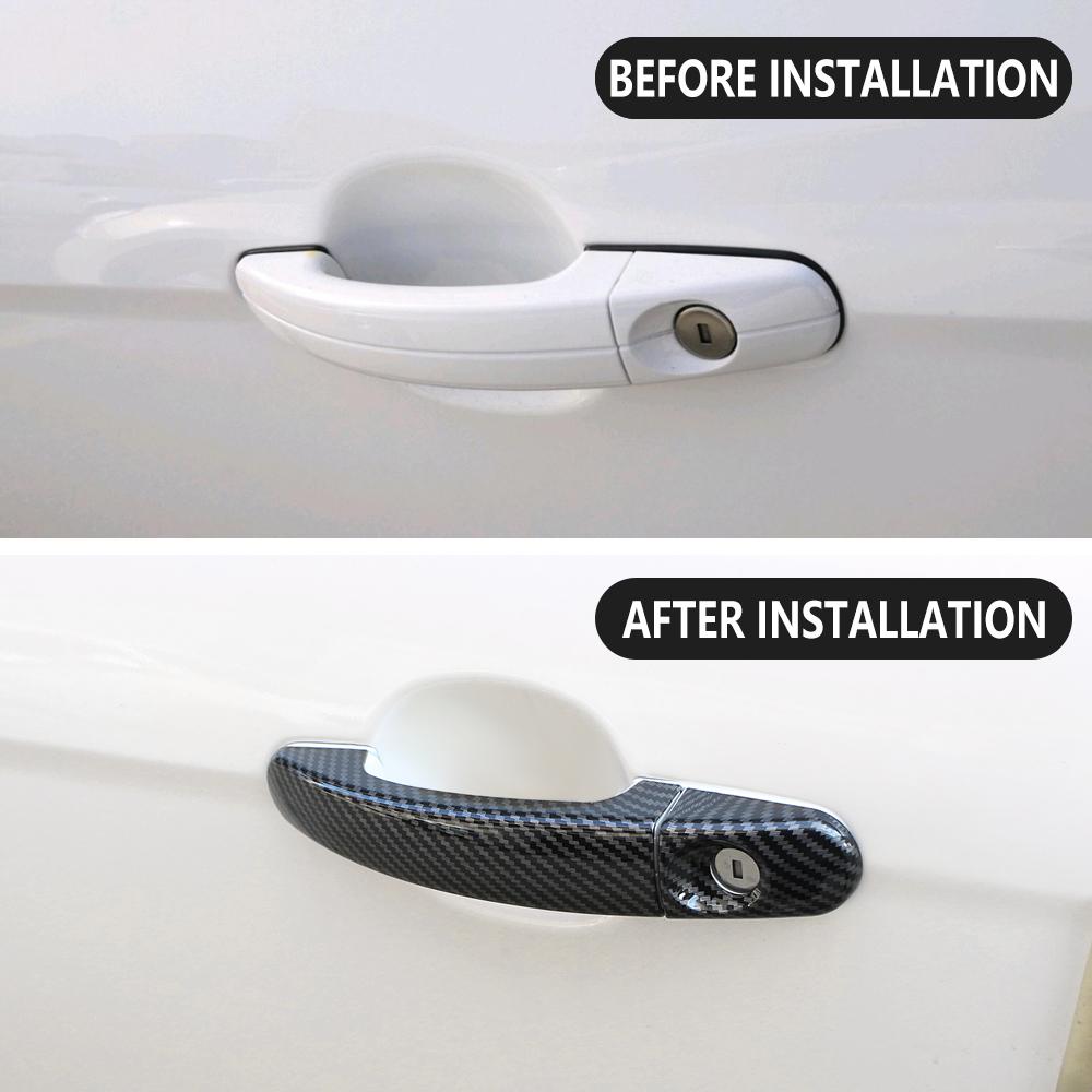 Door Handle Cover for Ford Focus 2 MK2 2005 - 2011 Focus 3 MK3 2012 - 2018 Car Door Handles 4Pcs Carbon Fiber Sticker Trim