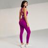 Women's Yoga Suit Solid Color Sportswear Tight Top Leggings Outdoor Sportswear Yoga Underwear Athletic Tank Top Long Pants Set