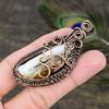 Montana Agate Gemstone Copper Wire Wrap Jewelry Pendant 2.80