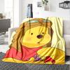 Pilot Pooh Bear Adventure Flannel Blanket Super Soft Warm Cozy Blanket For Sofa Bed Office Travel Allseason Home Decor Gift