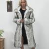 S-6XL Faux Fox Fur Long Coat Woman Brown Oversized Thicken Jacket Female Turndown Collar Winter Fake Fur Outwear L1312