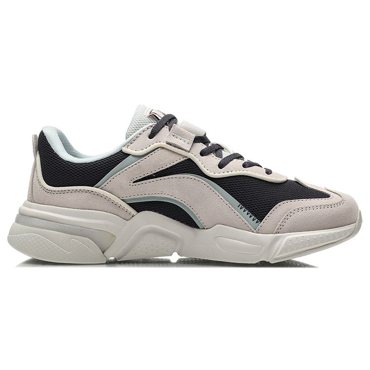 Li Ning Zhu Long Удобные амортизирующие нескользящие износостойкие дышащие низкие повседневные туфли женские кроссовки белые черные AGCR344-10