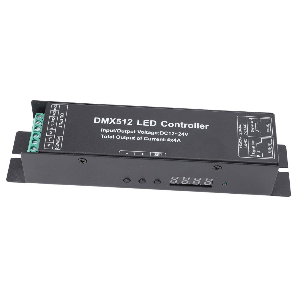 4 Channel DMX512 Decoder 12V-24V DC RGBW LED Controller LED Strip Controller LED Strip Light