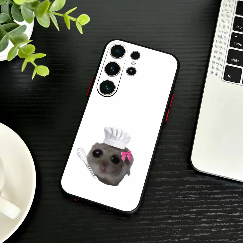 Big-eyed goofy Mouse Phone Case For Samsung S26,S25,S24,S23,S22,S21,S20,S30,Ultra,Plus,Fe,Note,5G Black Cover