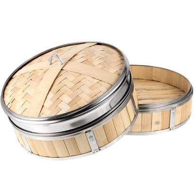 Long Bao Пароварка Корзина для пельменей Овощная китайская посуда для приготовления пищи Бамбуковая еда Нержавеющая сталь