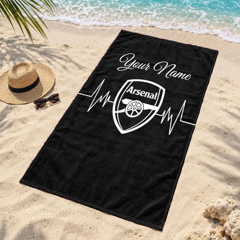 Arsenal F.C. Custom Name Beach towels also serve as bath towels summer essential a musthave for the outdoors the beach and the pool