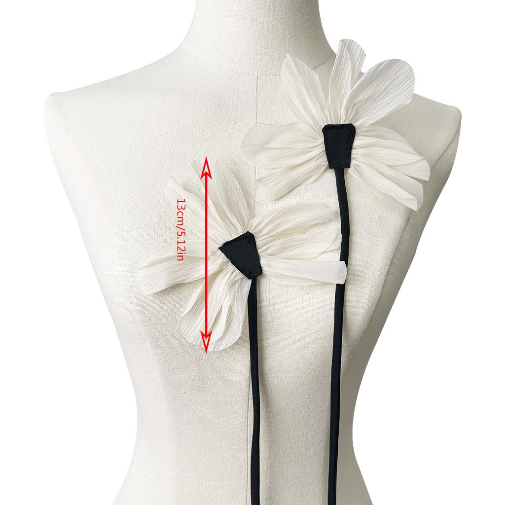 2pcs Cloth Fabric Flower Brooch Pins Lace Lotus Flower Corsage Lapel Pin Handmade Jewelry Wedding Party Accessories