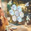 16 шт. Радужные наклейки на окна Suncatcher, противоударные наклейки на окна для птиц