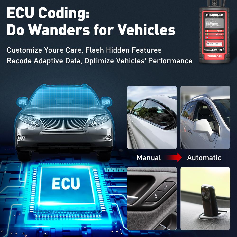 THINKCAR THINKDIAG 2 / KINGBOLEN Ediag Plus CAN FD Все системы 15 Сервисов Сброса Кодирование ЭБУ Сканер OBD2 Автомобильный Диагностический Инструмент