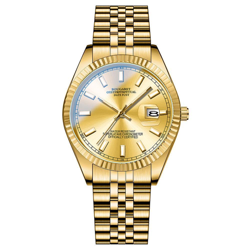 Bugare Men's Waterproof Luminous Automatic Watch - Anti-Counterfeit Technology