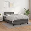 3141117 vidaXL Divan Bed with Mattress Grey 120x200 Cm Faux Leather