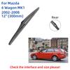 Для Mazda 6 Wagon MK1 2002-2008 передние и задние щетки стеклоочистителя, аксессуары для резки J Hook 2002 2003 2004 2005 2006 2007 2008