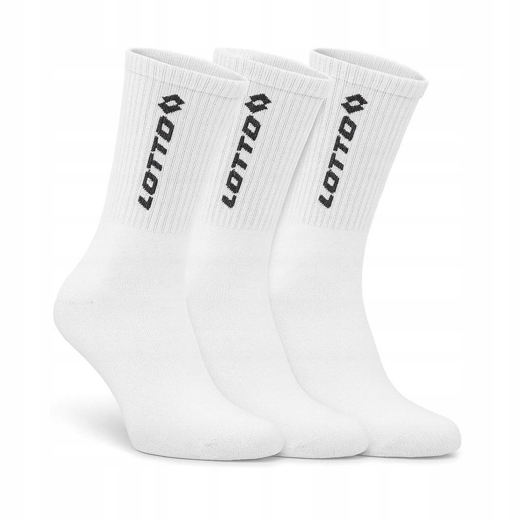 Y9523 socks Socks f LOTTO ROGER WHITE socks size 3-PACK 43/46