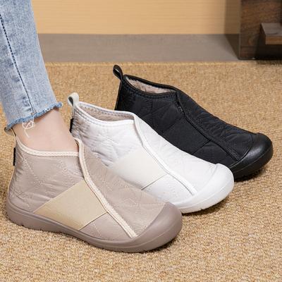 Зимняя мода Женские хлопковые туфли Утепленные Утолщенные Теплые Снежные ботинки Женские Повседневные Хлопковые ботинки Для улицы Пешие прогулки Обувь для холодной зимы Флисовые Нескользящие ботинки