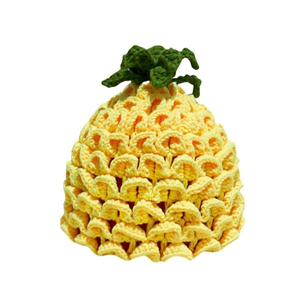 Playful Knitted Fruit Hat Creative Pineapple Beanie Lemon Strawberry Pullover Cap Skiing