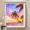 Полный квадратный/круглый алмаз живопись закат пляж фотографии стразы 5D алмазная вышивка кокосовая пальма мозаика подарок ручной работы