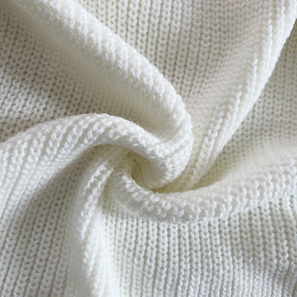 GMXIA Autumn Winter Long Sleeve  Women's Solid Color Doll Sweater Dress Women