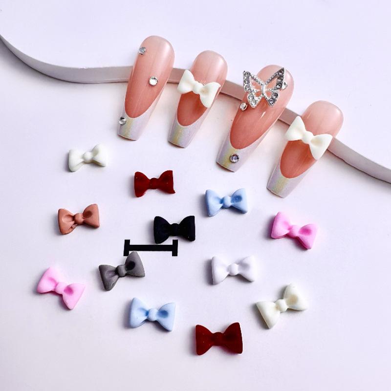 New Resin 3D Bow Tie Nail Art Accessories Cute Mini Handmade DIY Materials for Girls
