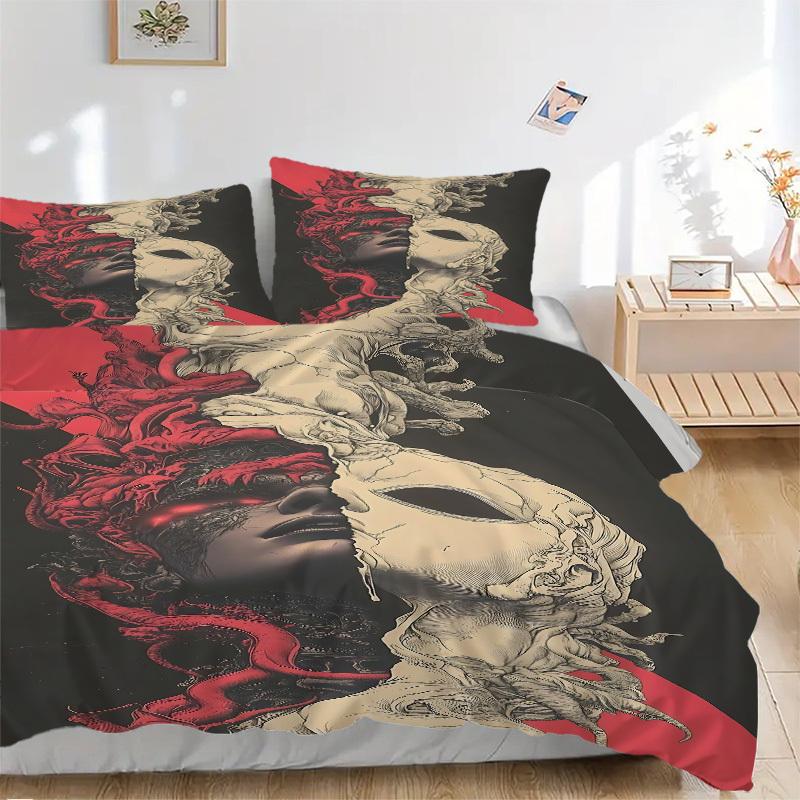 3pcs bedding set Figure Artistic Includes 1 Comforter + 2 Pillowcases, Without Pillow Inserts, Soft Comfortable, Lightweight Breathable, Pri