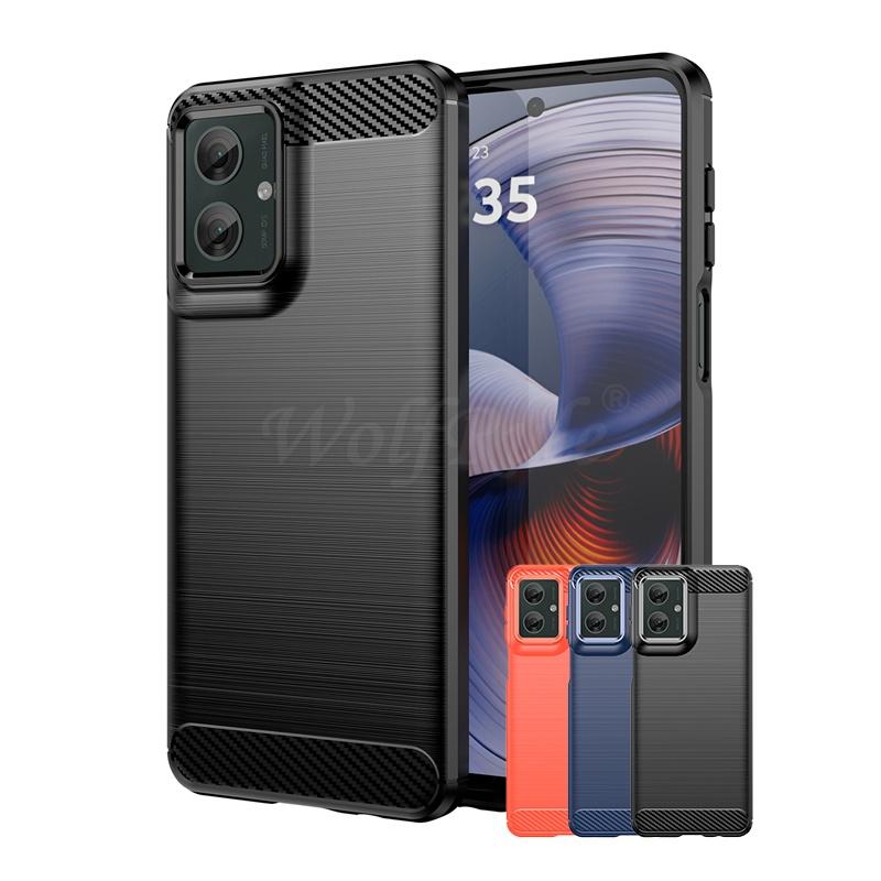 Для Moto G55 чехол Moto G55 Capa новый бампер из углеродного волокна для телефона задняя броня противоударный мягкий TPU Fundas Motorola Moto G55 G 55