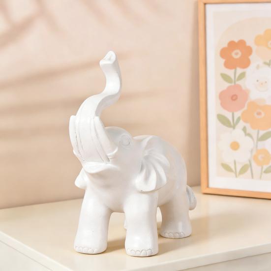 Украшение Слон Черное Золотое Дизайн Животного Смоляная Фигурка Символизирующая Удачу Силу Мудрость Слон Скульптура