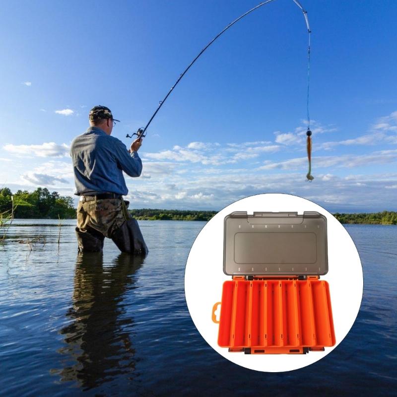 Ящик для хранения рыболовных снастей Прозрачный кейс Ящик для снастей Универсальный Многосекционный Контейнер для рыболовных приманок и кальмаровых приманок