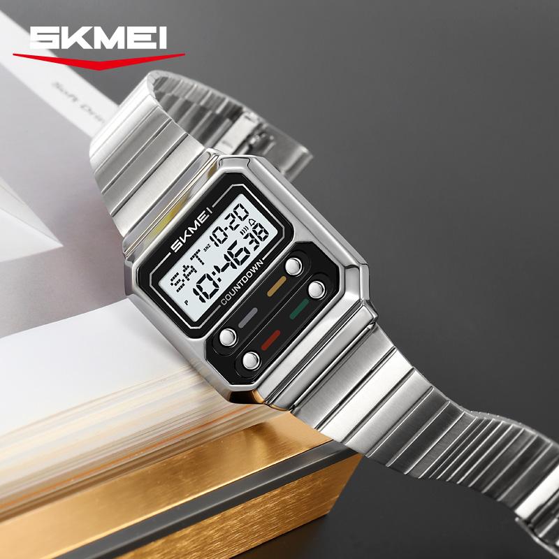 SKMEI 2448 Роскошные Спортивные Многофункциональные Цифровые Электронные Часы Для Женщин Мужчин Бизнес Наручные Часы Мужские Часы Подарки