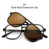New Mirror Magnetic Attraction Polarized Sunglasses 6 Iin 1 Clip Cycling Glasses Dazzling Polaroid Men Sunglasses Women
