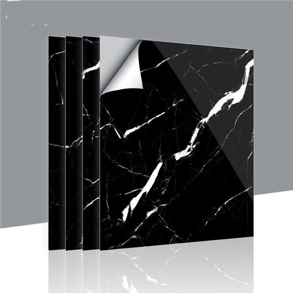 4PCS Of Set Modern Waterproof Wall Stickers Self Adhesive Tiles Sticker Floor Stickers Marble Bathroom Livingroom Bedroom PVC Home Decor