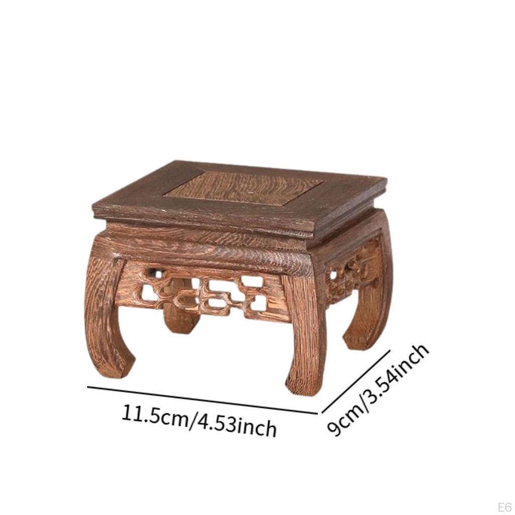 Настольная подставка для цветочного горшка, подставка под деревянное основание, держатель для цветочного горшка для внутреннего и наружного использования