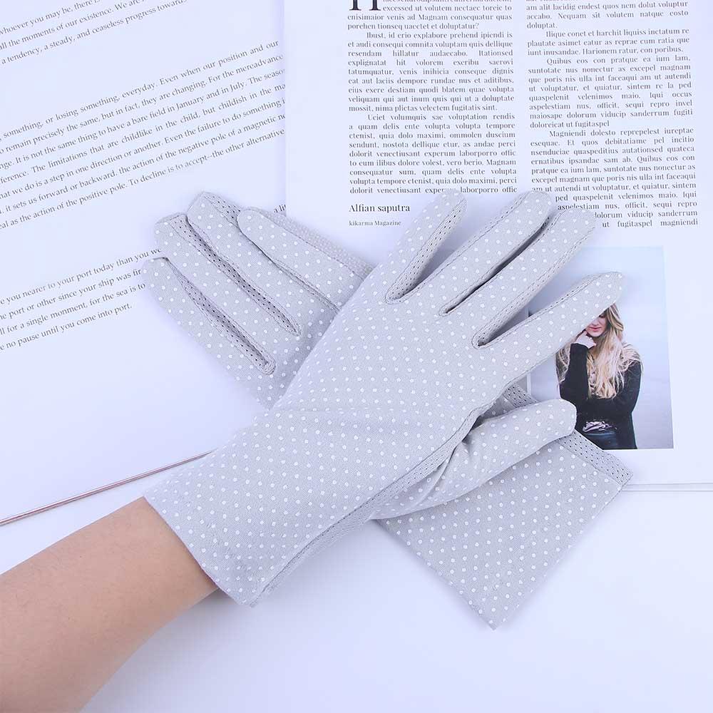 Summer Thin Dot Driving Sun Protection Gloves Short Gloves
