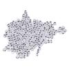 300pcs White Acrylic Number Beads Mixed Numbers 0-9 Loose Beads bulk DIY Beads  Key Chains