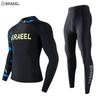 Mens UV Protection Rash Guard Set Long Sleeve Top Pants Quick Dry Surfing Diving Swimsuit Outdoor Water Sports