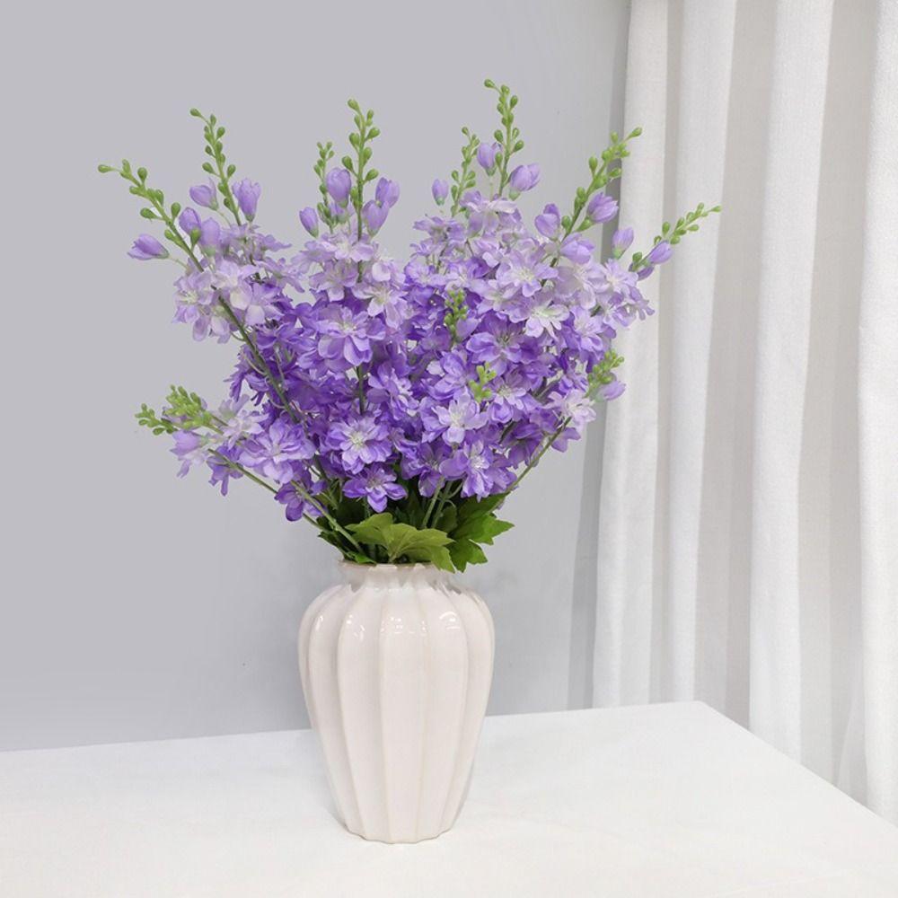 Long Stem Artificial Delphinium Flowers 84 CM Length Long Stem Flowers  Home Decor