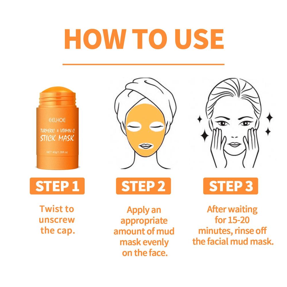 40 г грязевая маска для лица с куркумой и витамином С, увлажняющая поры, глубокое очищение, средство для удаления черных точек, контроль жирности, красота, здоровье
