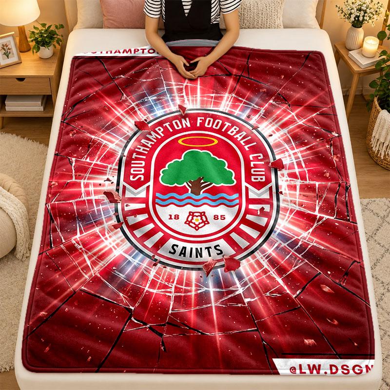 Flannel BlanketSouthampton Football Warm Soft Throw Blanket for Indoor Sofa Bed Living Room Use