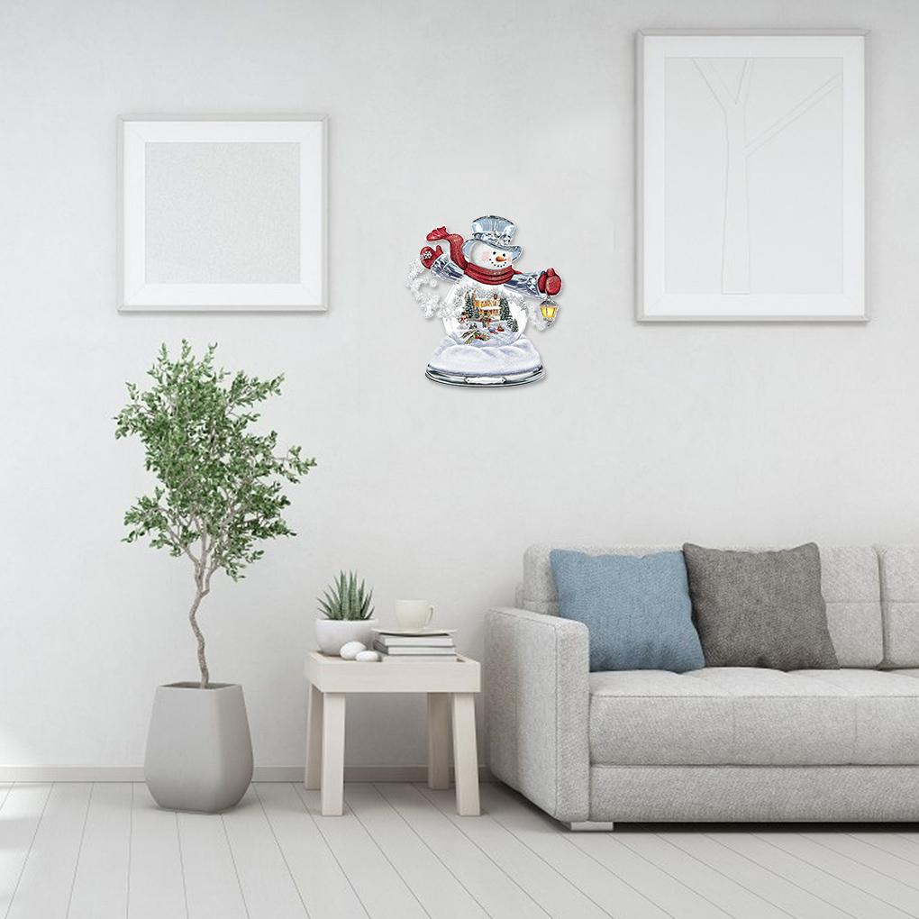 1шт настенная наклейка рождественская елка вращающаяся скульптура поезд декор прошлое вставить окно