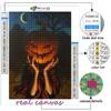 5D Алмазная картина Хэллоуин Страшная голова тыквы Человек DIY Алмазная вышивка Горный хрусталь Украшение дома