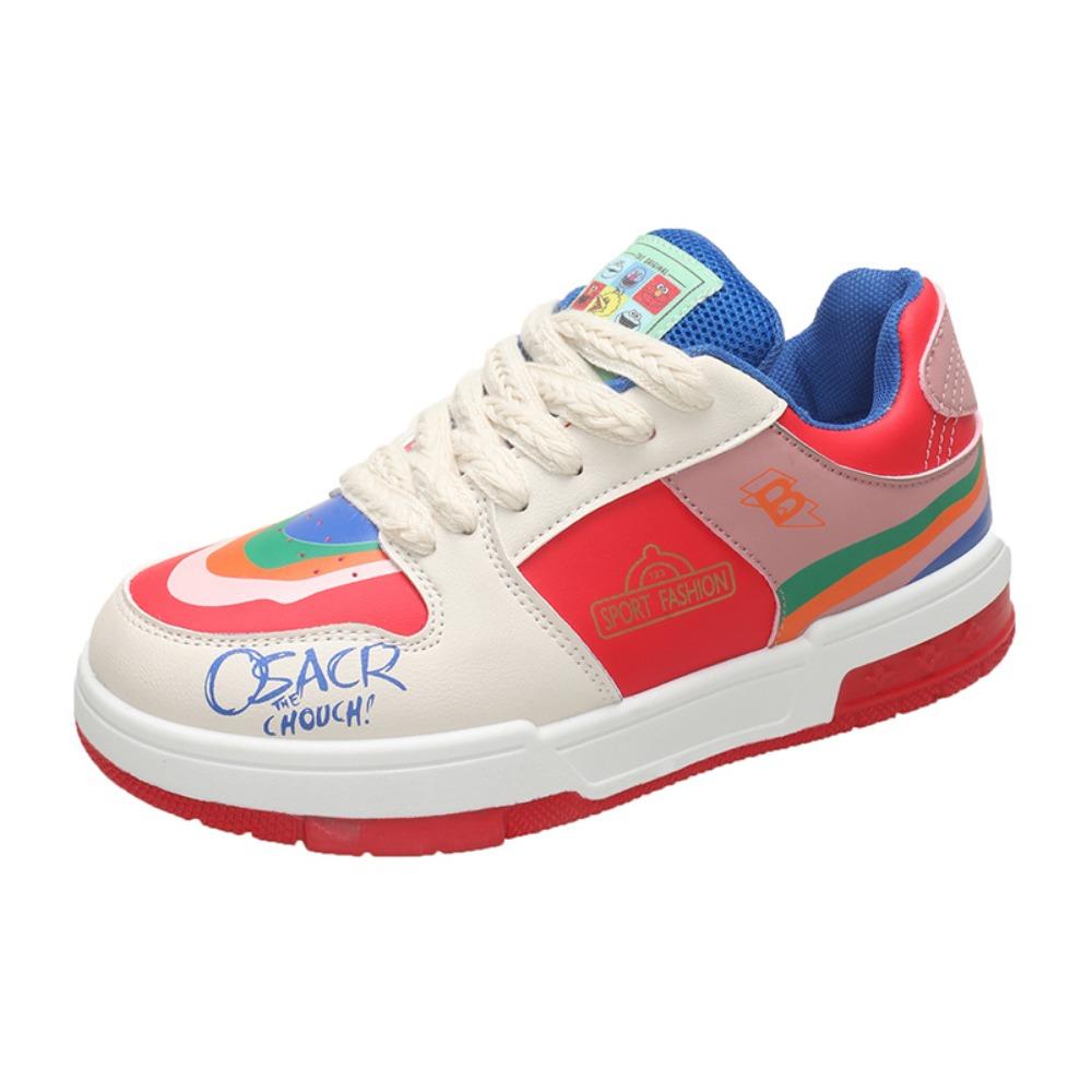 Модная весенняя и осенняя женская спортивная обувь в сочетании со шнуровкой, женская спортивная обувь с цветными блоками 2024 года, повседневная обувь для активного отдыха