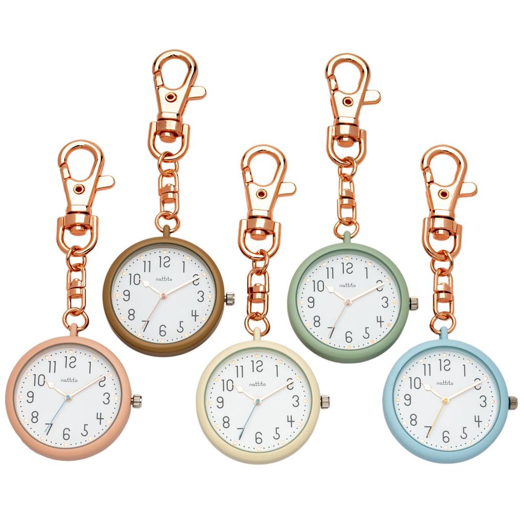 Pocket Watch Keychain Watch Analog Paste White [Fieldwork] Women's GY083-1