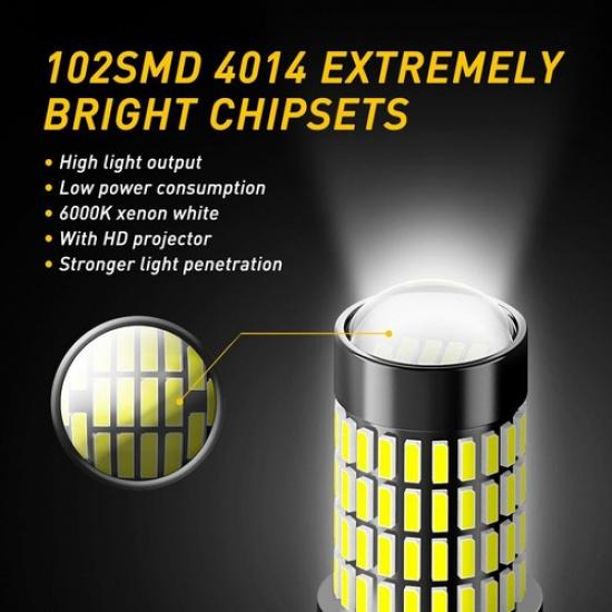 2X 3157 3156 Parking Signal Back Up Reverse Light 6000K LED Bulb For Ford GMC A