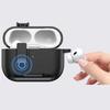For Apple AirPods Pro Protective Case with Stand Litchi Texture Leather TPU + PC Earphone Cover with Lock Buckle and Carabiner
