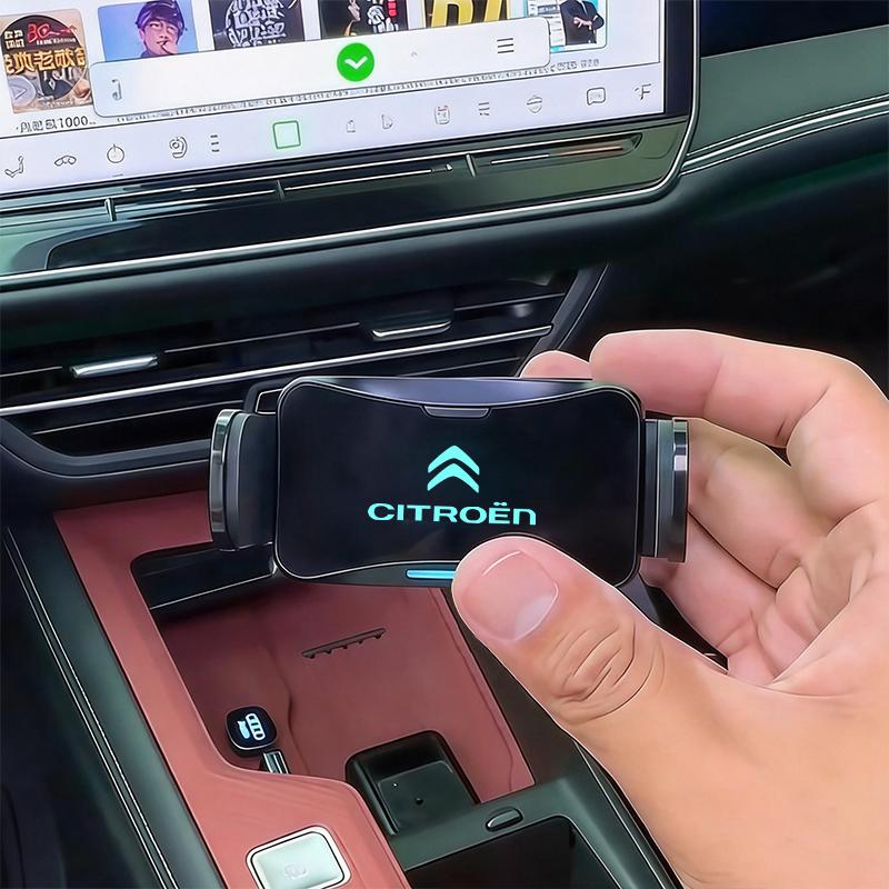 Electric Car Phone Holder Auto-Clamping Wireless Charging For Citroen C3 C5 C5X C4 e-C4 X e-C3 C-Elysee Berlingo C1 C-Crosser C6 WR3